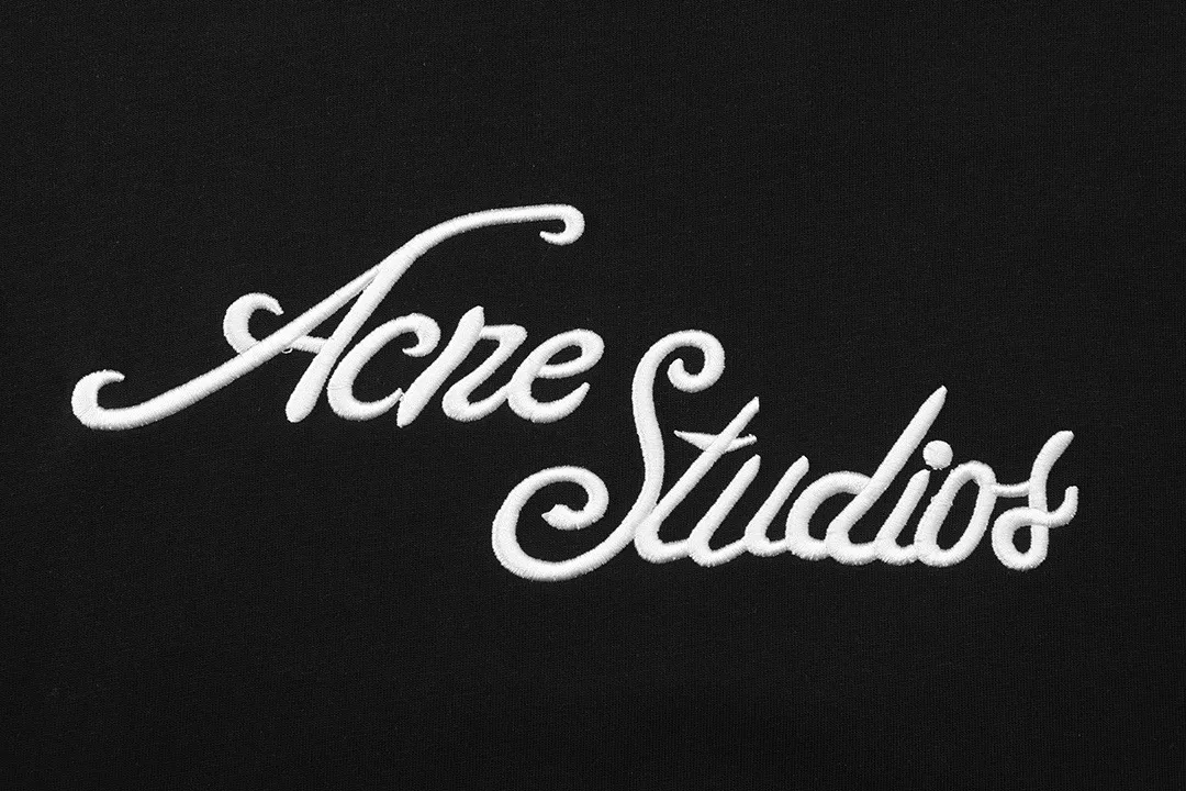 Acne Studios 2026 New Arrival logo Same Style t 100％ 32 ：Black Size：XS S M L